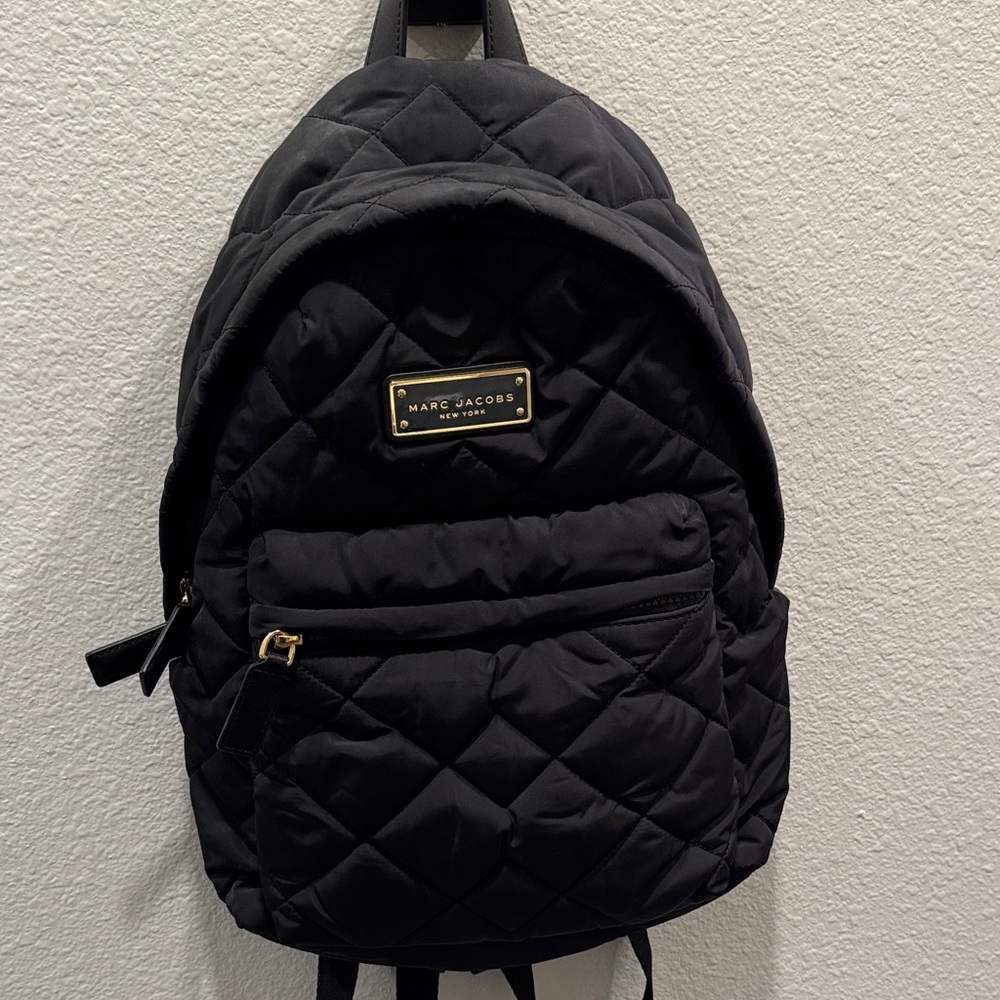 Marc Jacobs Black Quilted Backpack